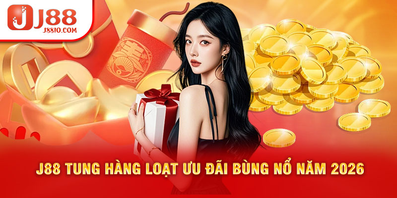 Các chương trình khuyến mãi J88 năm 2026 gồm thưởng tân thủ, nạp đầu và hoàn trả mỗi ngày.